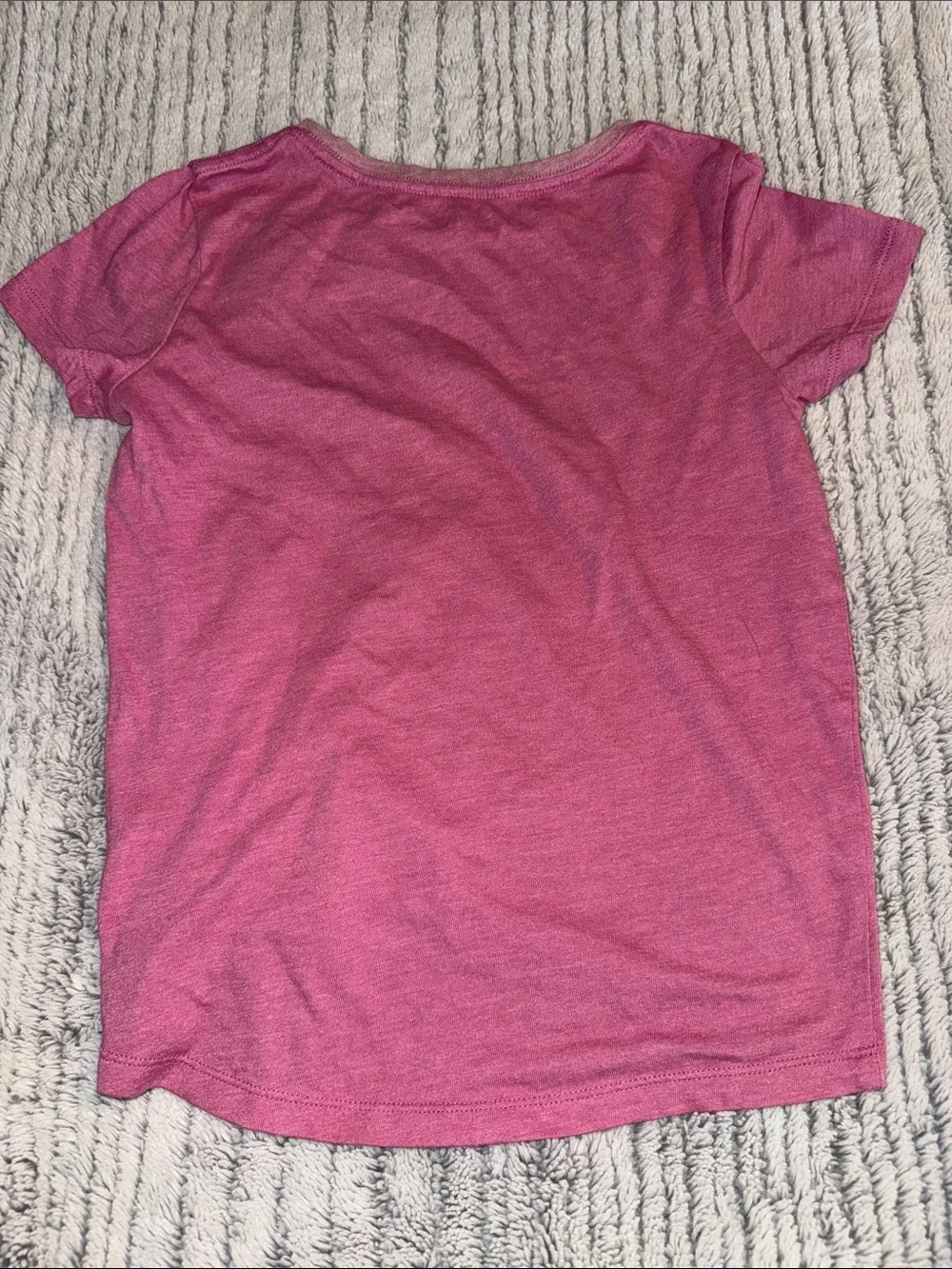 Old Navy Heathered Magenta Pocket Tee